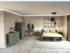 Two-door wardrobe ESTELLA Glamor smoky green