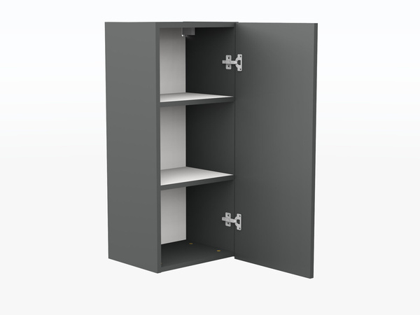 Complete kitchen, width 160 cm Anthracite/Oak